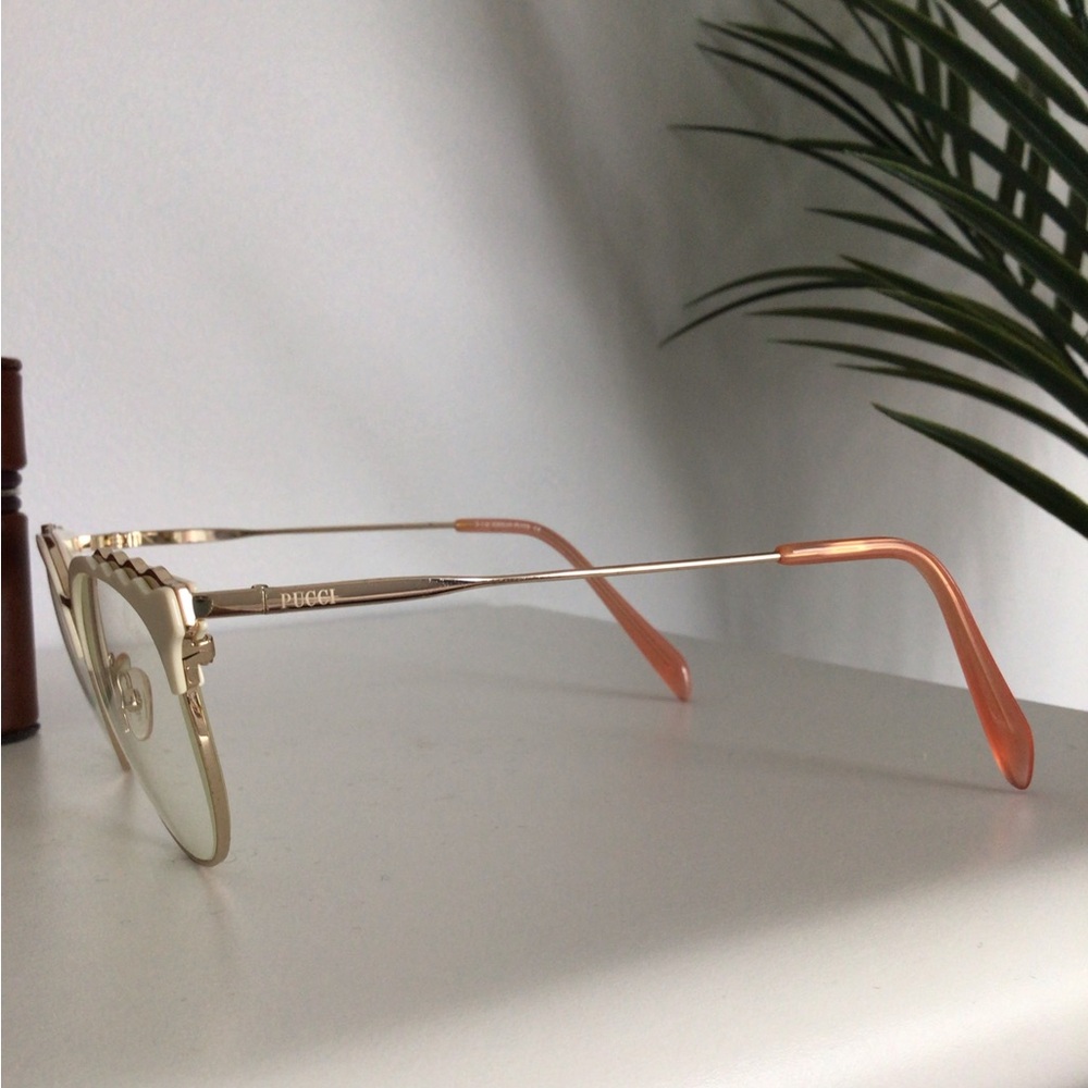 Eyeglasses on surface